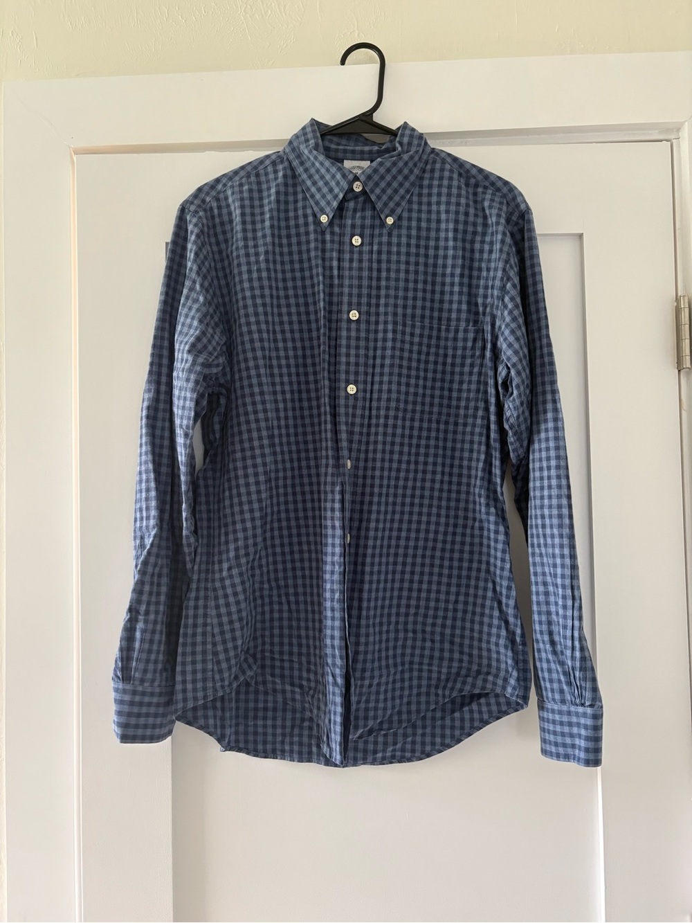Brooks Brothers Blue Gingham Regent Fit Button Down Shirt M
